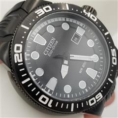 Citizen Eco-Drive Scuba Fin Men's 46mm St. Steel Black Men's Watch BN0095-08E